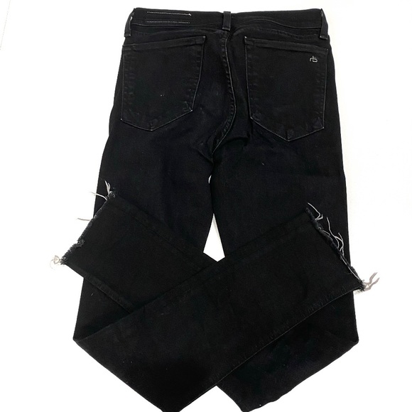 ❌SOLD❌RAG-BONE Highrise Black Skinny 10” Dre Jeans - Picture 3 of 6